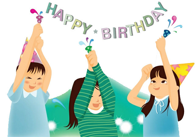 彩色卡通庆祝生日免抠素材