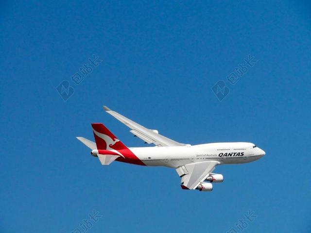 蓝色交通运输天空上的航空飞机背景图片