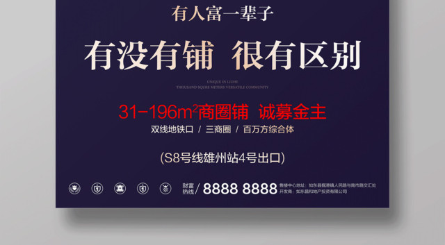 房地产商业地产商铺发售宣传海报