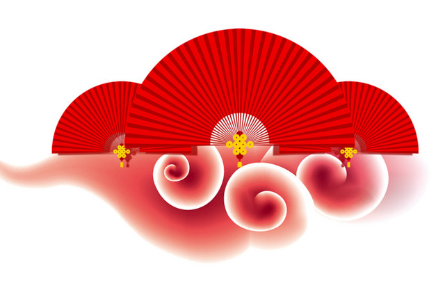 装饰扇子云