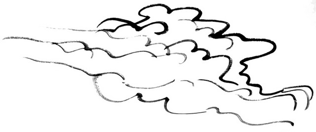 黑色线条云
