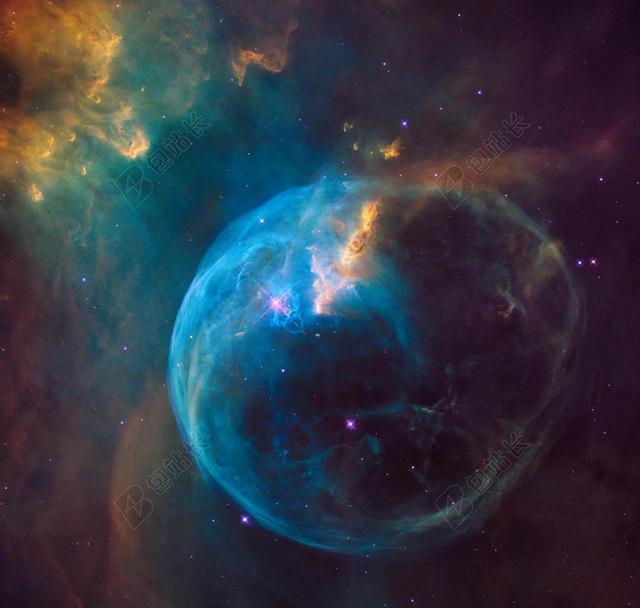 天空宇宙空间唯美泡沫星云天文银河背景图片