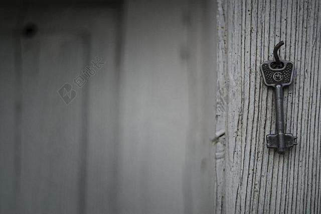 模糊特写铁钥匙纹理墙面背景图片