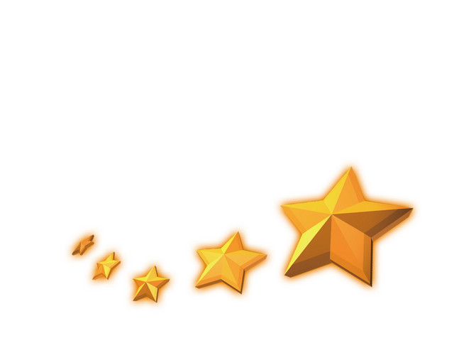 一排暗黄色星星素材