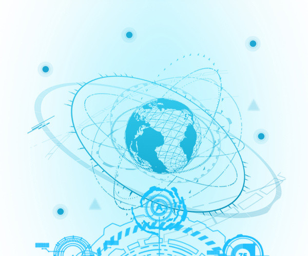 蓝色宇宙地球图腾