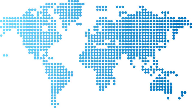 蓝色炫彩科技商务地图地球
