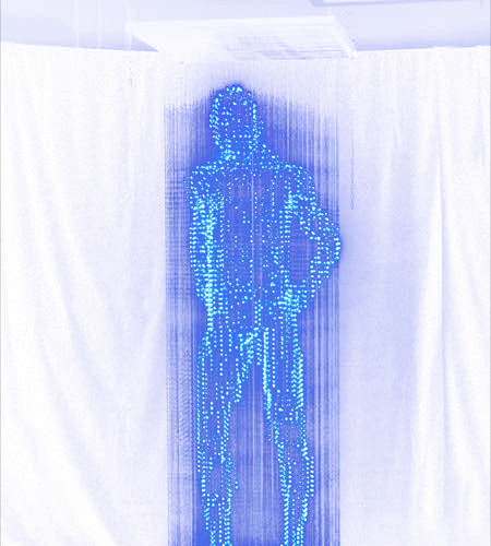 蓝色科技透明人体