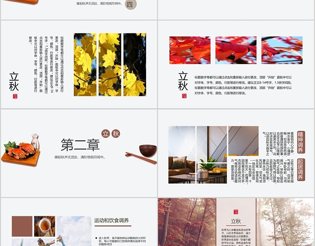 棕色中国传统二十四节气节气膘幸福时光PPT模板