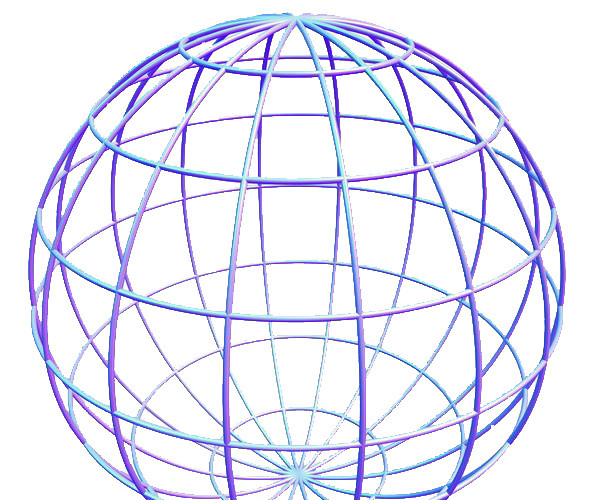 蓝色网格星球设计素材