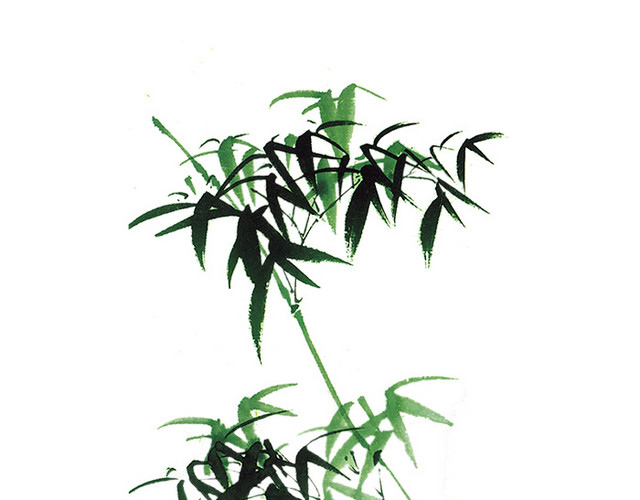 绿色手绘小清新竹子免抠素材