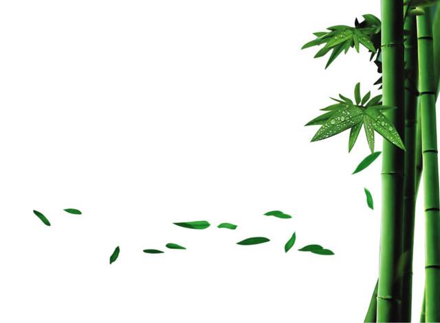 绿色卡通手绘竹子免抠素材