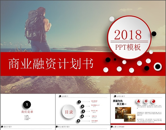 商业创业项目融资策划书PPT模板