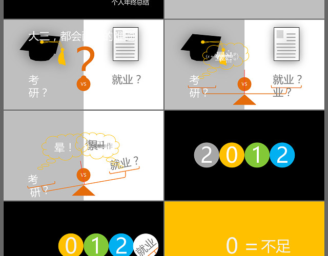 简洁个人年终工作总结汇报PPT模板