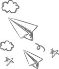 纸飞机矢量素材