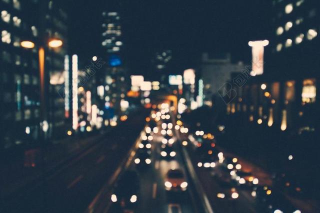 模糊 - 变模糊 - 汽车 - 城市 - 灯 - 城市 - 夜晚