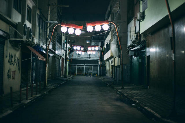 摄影自然晚上的街头景色背景图片