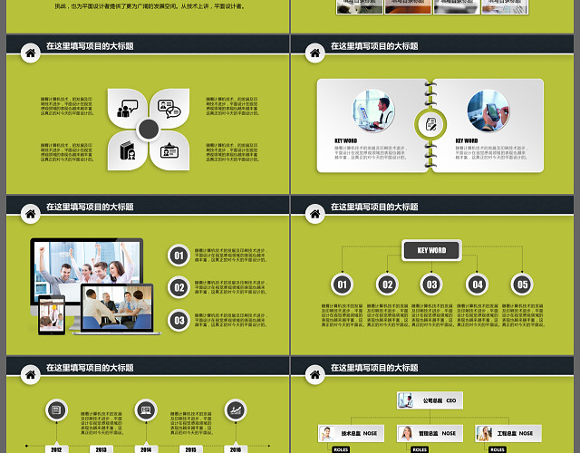 微粒体企业介绍商务通用总结汇报类PPT模板