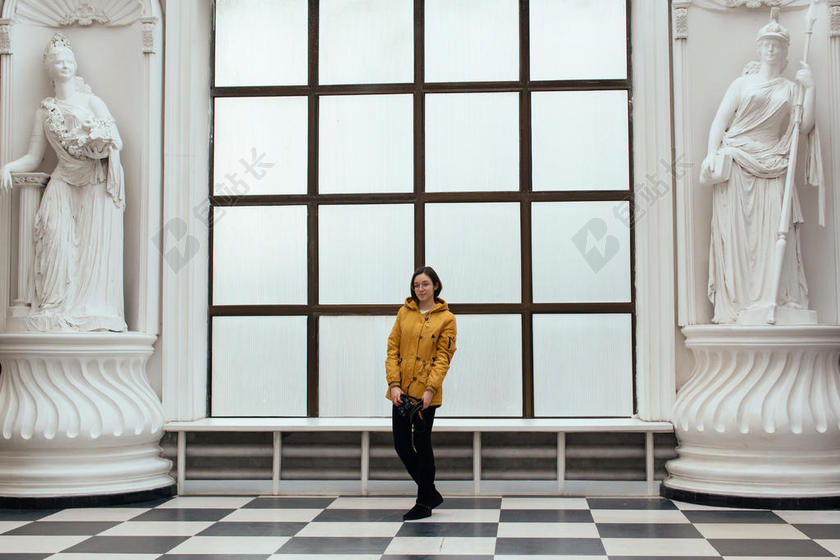 人像摄影女孩建筑室内装饰古迹雕塑雕像高雅贵族B背景图像