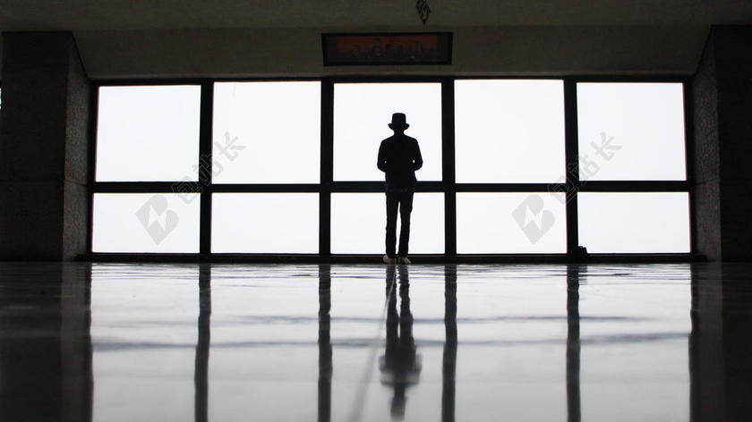 摄影复古候机室背景图片