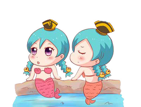 卡通美人鱼素材海洋素材