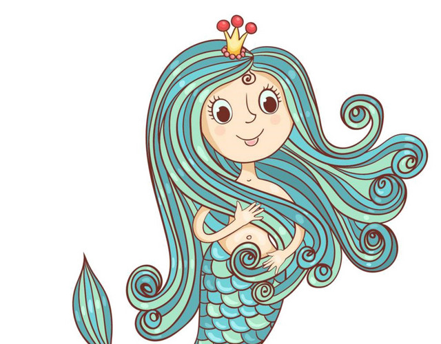卡通美人鱼素材