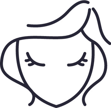 手绘简约线条美女插画