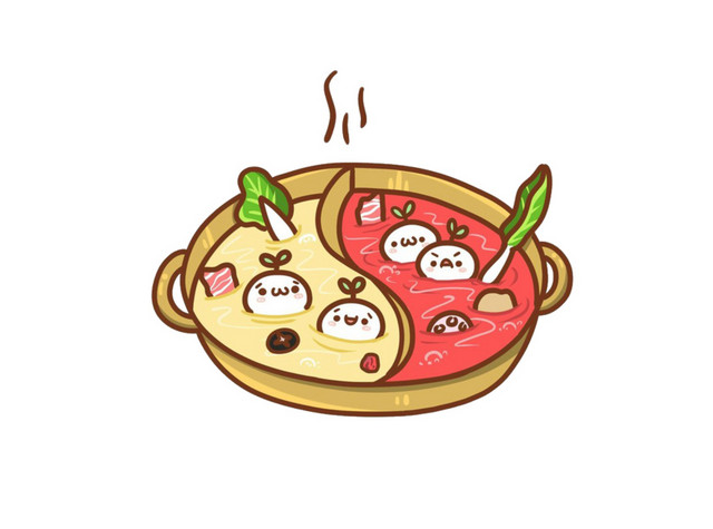 卡通美食火锅素材