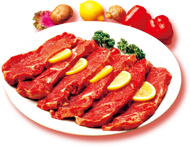 新鲜烤肉美食素材