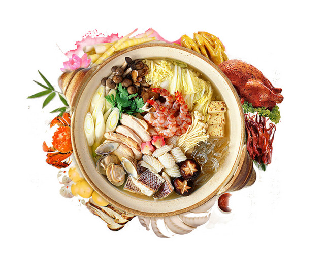 单人美食火锅素材