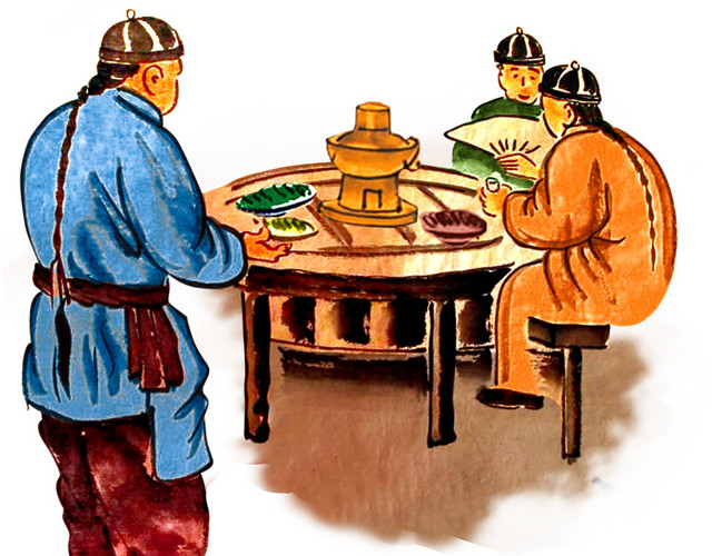 中国风吃美食火锅素材