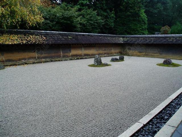 现代城市公园围墙建筑自然植物背景图片