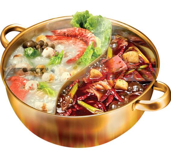 鸳鸯美食火锅素材