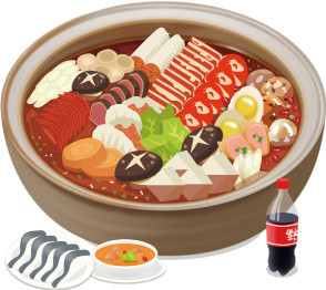 卡通美食火锅素材