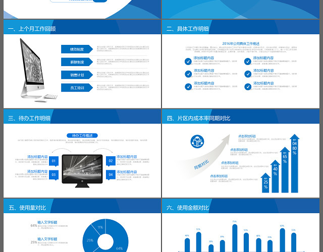 采购月报工作总结工作汇报工作计划成本控制部门培训PPT模板