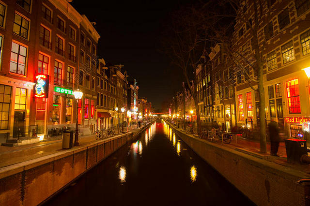 旅游自然阿姆斯特丹夜生活背景图片