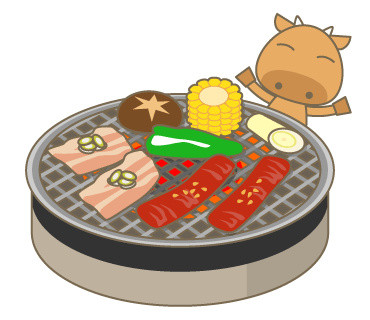 卡通烤肉美食素材