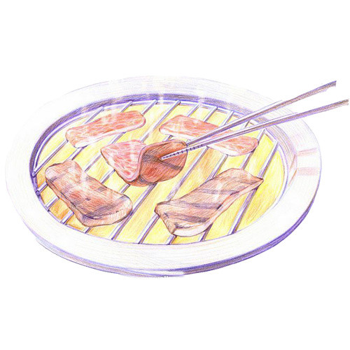 卡通烤肉美食素材