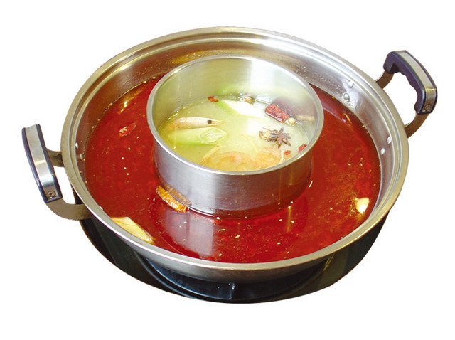 美食鸳鸯火锅素材