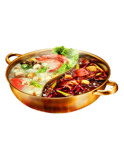 美食鸳鸯火锅素材