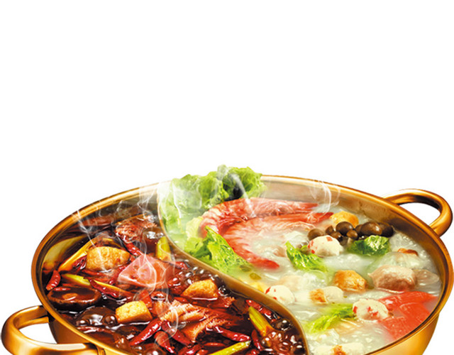 美食鸳鸯火锅素材