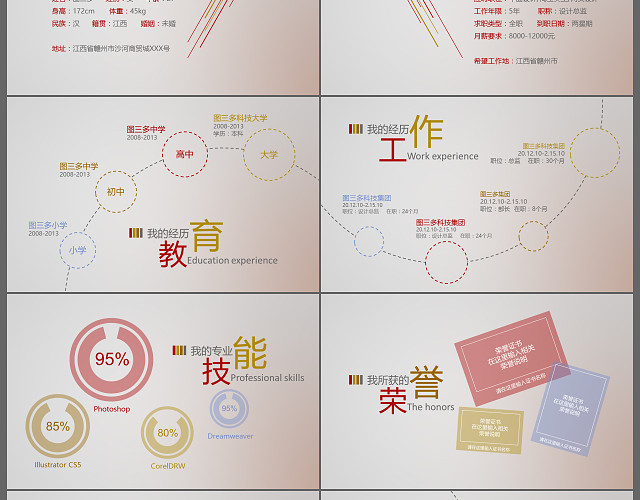 个人求职简历面试应聘PPT模板