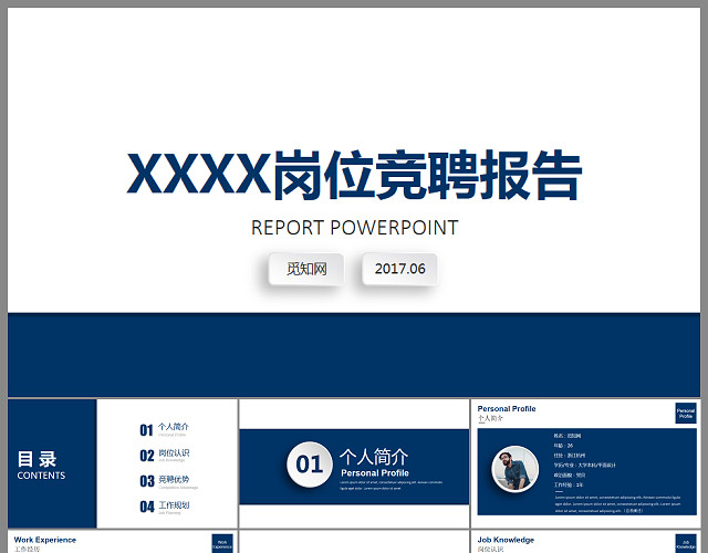 企业内部岗位竞聘报告PPT模板