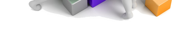 简约风格色彩3D小人素材