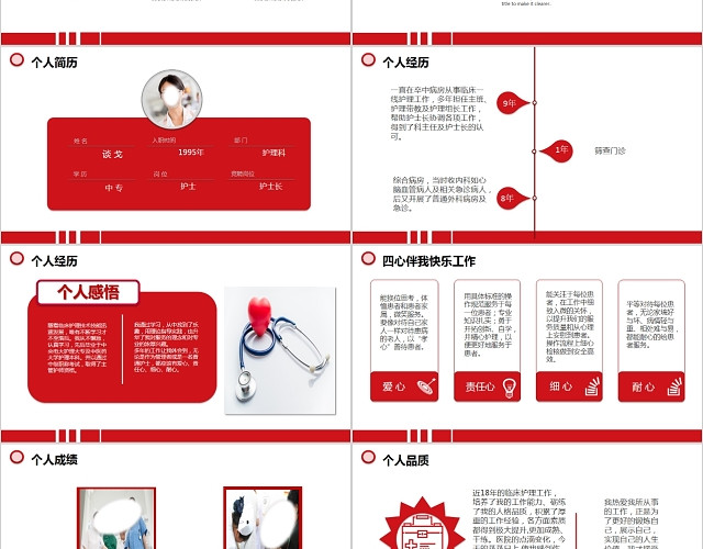 护士医生竞聘述职报告PPT动态模板