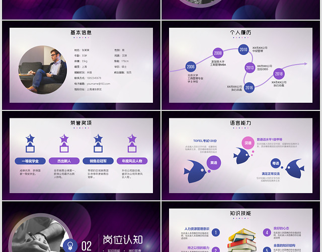 时尚岗位竞聘竞聘竞岗述职个人简历PPT