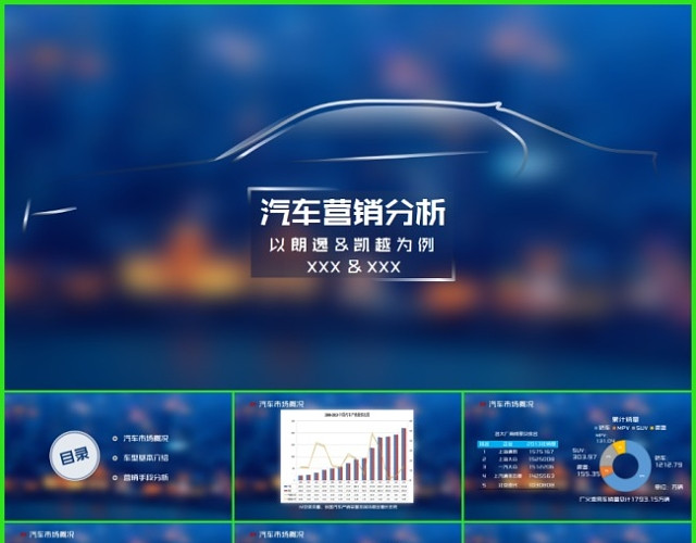 校园课题汇报-汽车营销分析PPT