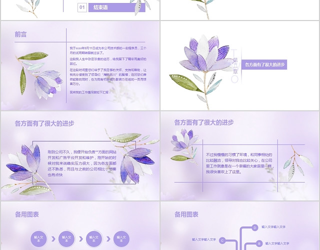 程序员转正述职报告PPT模板