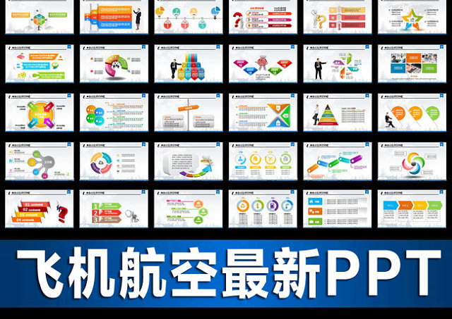 民航局机场飞机客机航空公司PPT模板