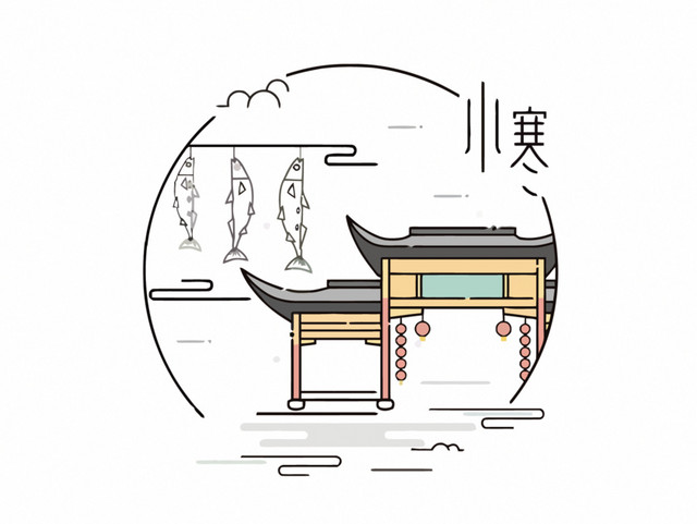 二十四节气小寒主题素材