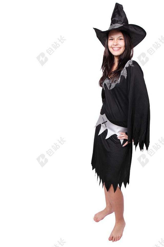 广告时尚万圣节服饰女性模特背景图片